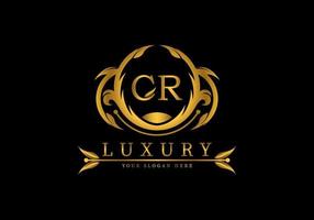 Initial CR Luxury Logo Template Decoration vector