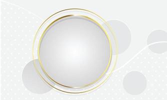 Abstract white and gold circle shapes background vector illustration