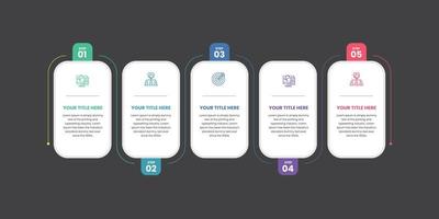 Steps business data visualization timeline process infographic design with icons. Infographic design template with place for your data. vector