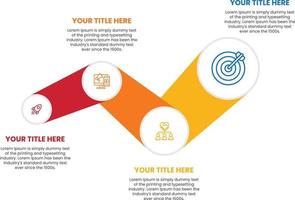 pasos visualización de datos comerciales proceso de línea de tiempo diseño infográfico con iconos. plantilla de diseño infográfico con lugar para sus datos. vector