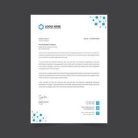 Modern and abstract letterhead design template. Business style letterhead template design with blue, orange, green and purple color vector