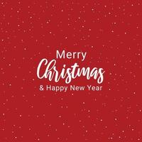 Simple Christmas card with red background vector