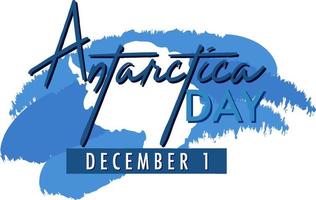 Antarctica day poster template vector