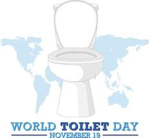 World toilet day text design vector