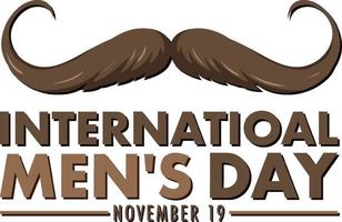 International mens day banner design vector