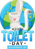 World toilet day text design vector