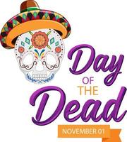 Day of the dead with Mexican Calaca vector