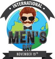 International Mens Day Poster Design vector