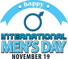 International Mens Day Poster Design vector