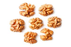 Walnut. Walnut kernel. Nut isolated on white. With clipping path. photo