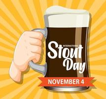 International Stout Day Poster Design vector