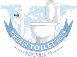 World toilet day text design vector