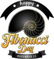 diseño del cartel del día de fibonacci vector