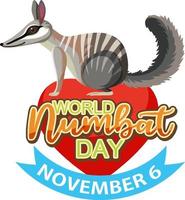 World Numbat Day Banner Logo vector