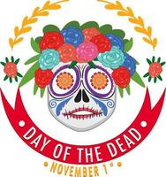pancarta del día de los muertos vector