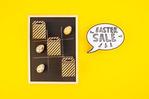 Creative Top view holiday Easter Sale Concept photo