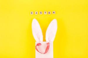 Creative Top view holiday Easter Concept photo