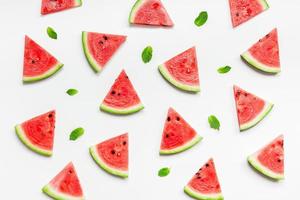 Fresh watermelon slices pattern photo