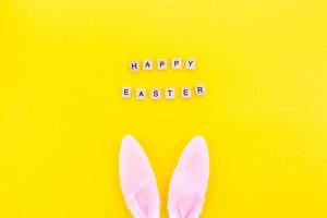 Creative Top view holiday Easter Concept photo