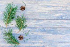 Christmas pattern with fir tree pine branches photo