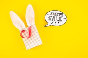 Creative Top view holiday Easter Sale Concept photo