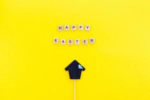 Creative Top view holiday Easter Concept photo