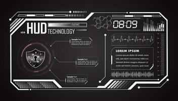 Modern HUD Technology Background vector