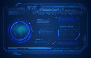 Modern HUD Technology Background vector