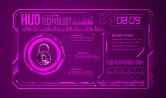 Modern HUD Technology Background vector