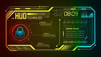 Modern HUD Technology Background vector