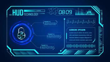 Modern HUD Technology Background vector