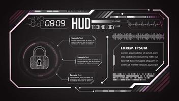 Modern HUD Technology Background vector