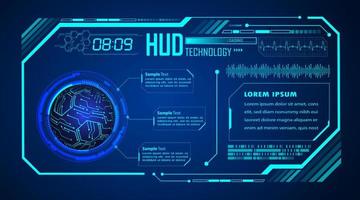 Modern HUD Technology Background vector