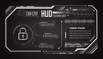 Modern HUD Technology Background vector