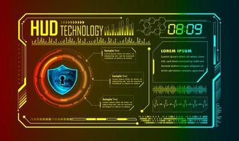 Modern HUD Technology Background vector