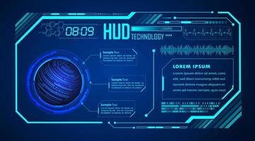 Modern HUD Technology Background vector