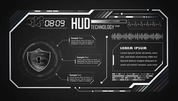 fondo moderno de tecnología hud vector