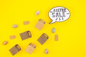 Creative Top view holiday Easter Sale Concept photo