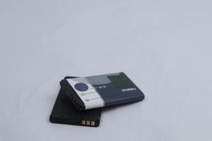 Gorontalo-Indonesia, 08 October 2022 - Nokia battery isolated on a white background photo