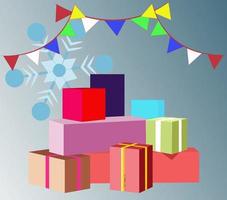 illustrations and vectors, boxes that are stacked and have colorful colors, very suitable for boxing days vector