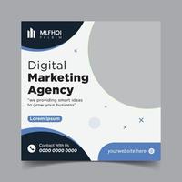 Digital Business Marketing Banner for Social Media post Template Pro vector