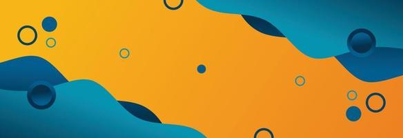 abstract wave background, with blue and yellow color vector