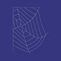 spider web in the corner on a dark background vector