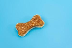 Bone snack for pets.  Pet food concept photo