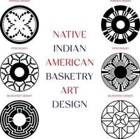 diseños de cestería de nativos americanos vector