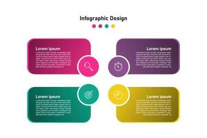 plantilla de infografía de negocios abstractos coloridos vector