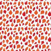 Abstract vector seamless Autumn leaves pattern