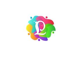 Letter L Logotype Gradient Colorful, Logo Template Design Vector. vector