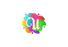 Letter U Logotype Gradient Colorful, Logo Template Design Vector. vector