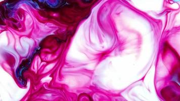 la beauté abstraite de la peinture à l'encre d'art explose la propagation de la fantaisie colorée. c'est un mélange sur du lait une réaction chimique lorsque vous ajoutez de la soupe dans du lait. la nature le fait elle-même. video